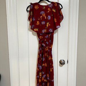 Vintage 70s Floral Wrap Dress